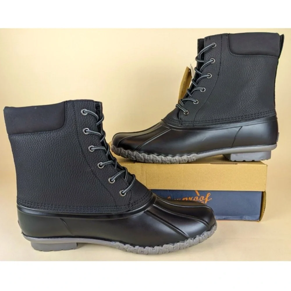 NWB Weather Proof Vintage Adam ll Men’s Duck Boots In Black Size 8.
